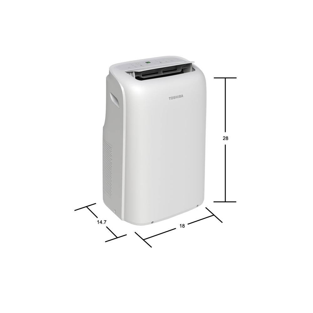 Toshiba 12000 BTU (8000 BTU DOE) 115-Volt Wi-Fi Portable Air Conditioner with Dehumidifier Mode and Remote for up to 350 sf RAC-PD1213CWRU