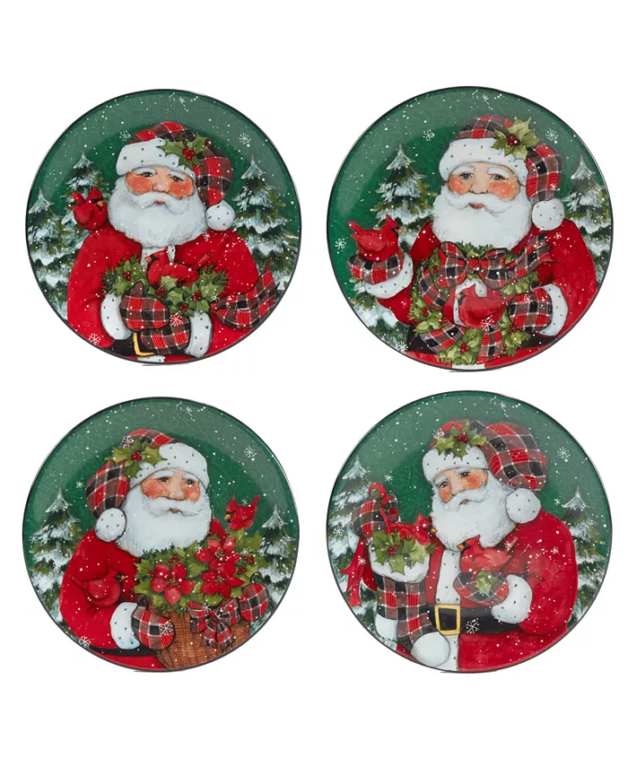 Certified International Christmas Lodge Santa 16 Pc. Dinnerware Set Service for 4