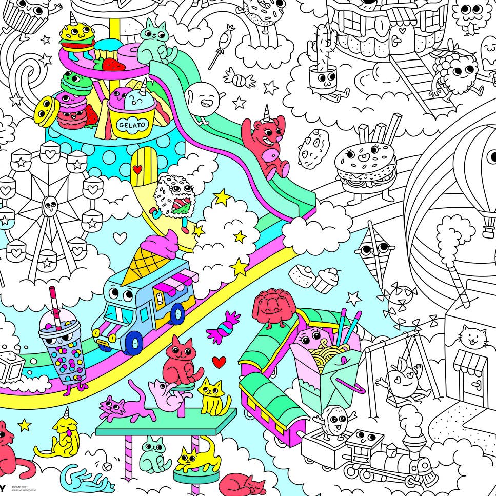 Giant Coloring Poster - Kawaii by OMY