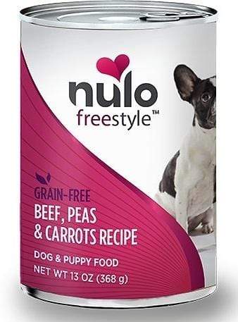 Nulo FreeStyle Grain Free Beef， Peas， and Carrots Recipe Canned Dog Fo