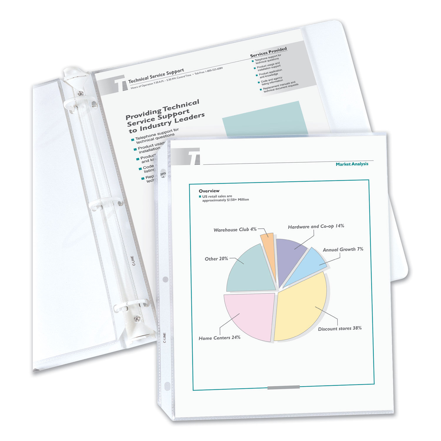 Economy Weight Poly Sheet Protectors by C-Lineandreg; CLI62067