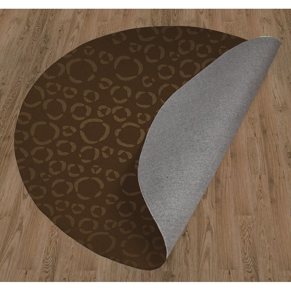 CHEETAH DOTS BROWN Kitchen Mat By Kavka Designs