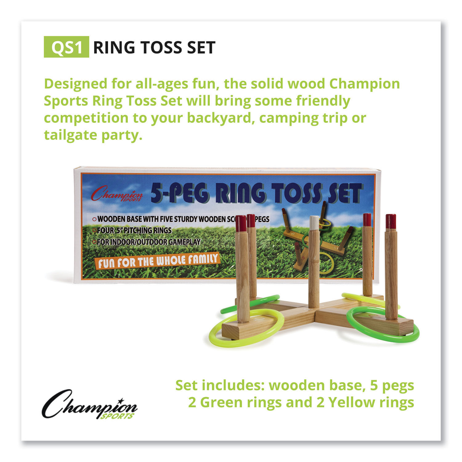 Ring Toss Set by Champion Sports CSIQS1