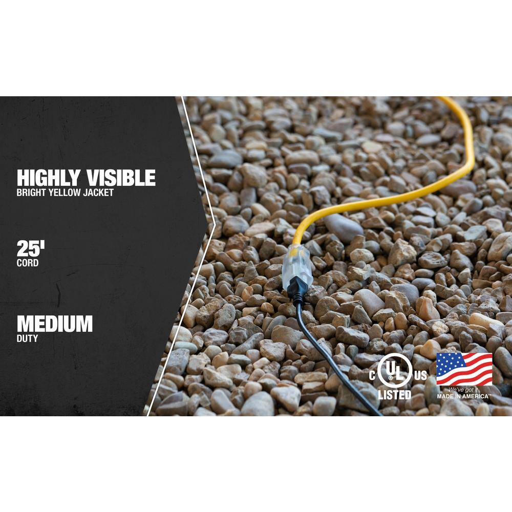 Southwire 25 ft. 143 SJEOOW Cold Weather Outdoor Heavy-Duty Extension Cord 1487SW0002