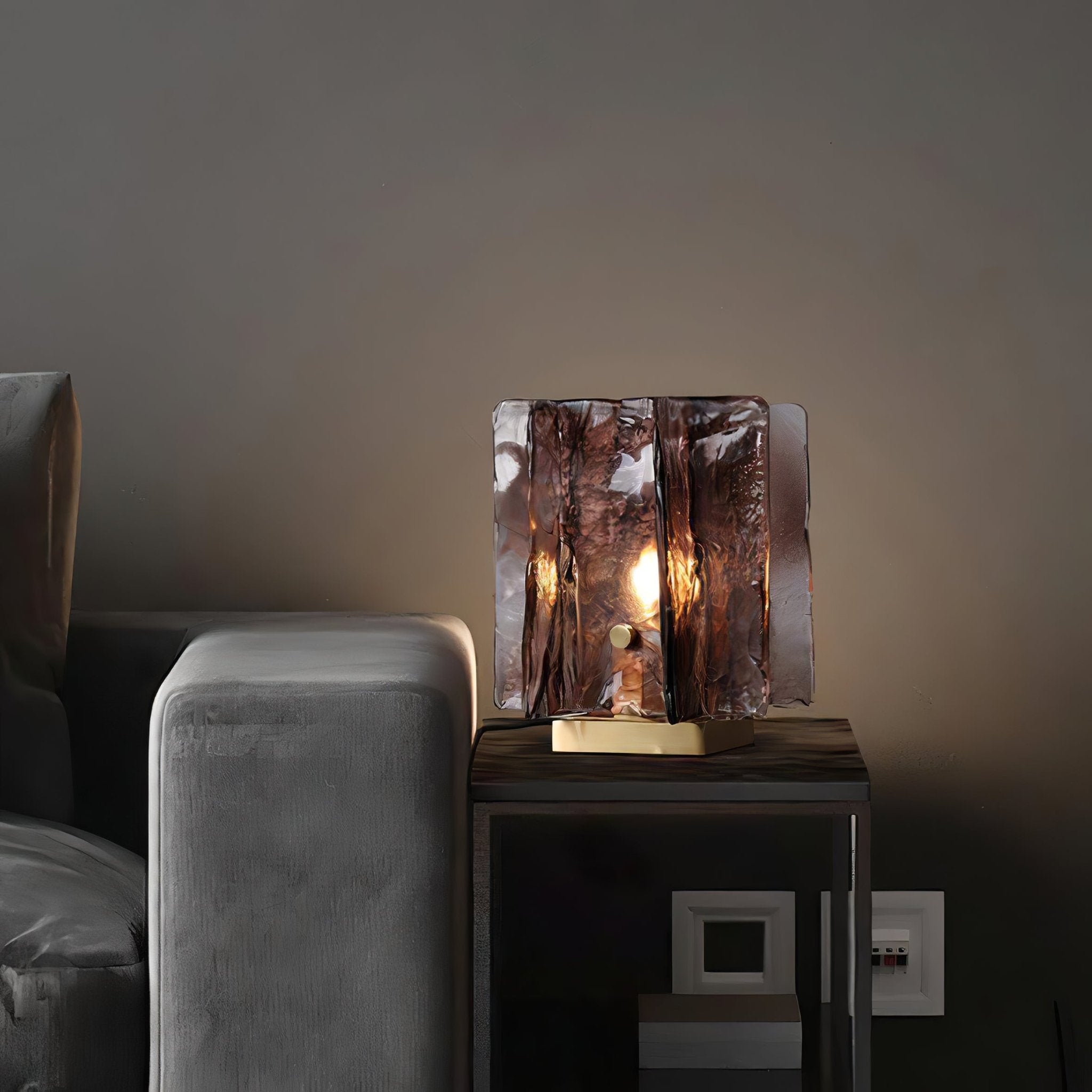 Amber Building Block Table Lamp