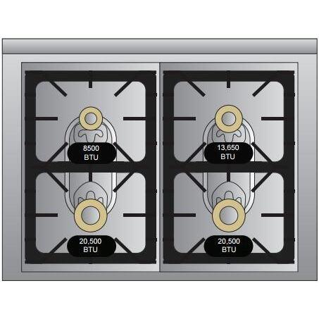 Viking 36-inch Freestanding Dual Fuel Range with 4 Burners TVDR361-4BAB