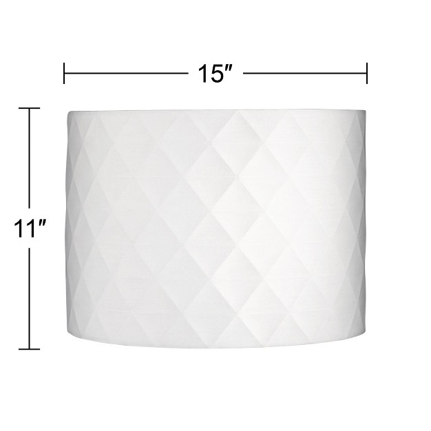 Wide Modern White Diamond shaped Shade Fixture Dining Room