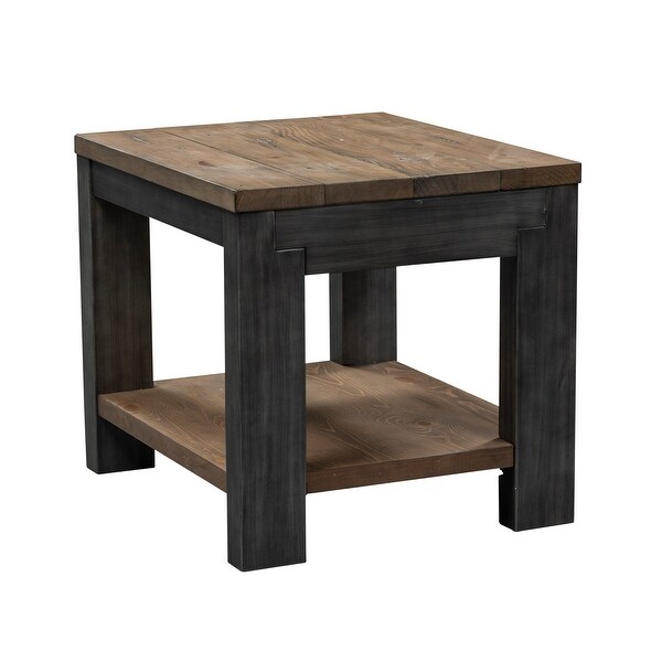 Rutland Grove Two Tone Charcoal and Desert Rectangular End Table