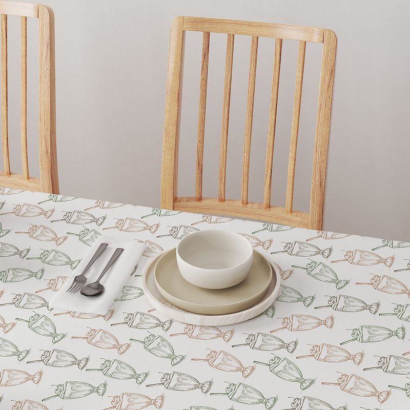 Square Tablecloth， 100% Polyester， 60x60， Ice Cream Social