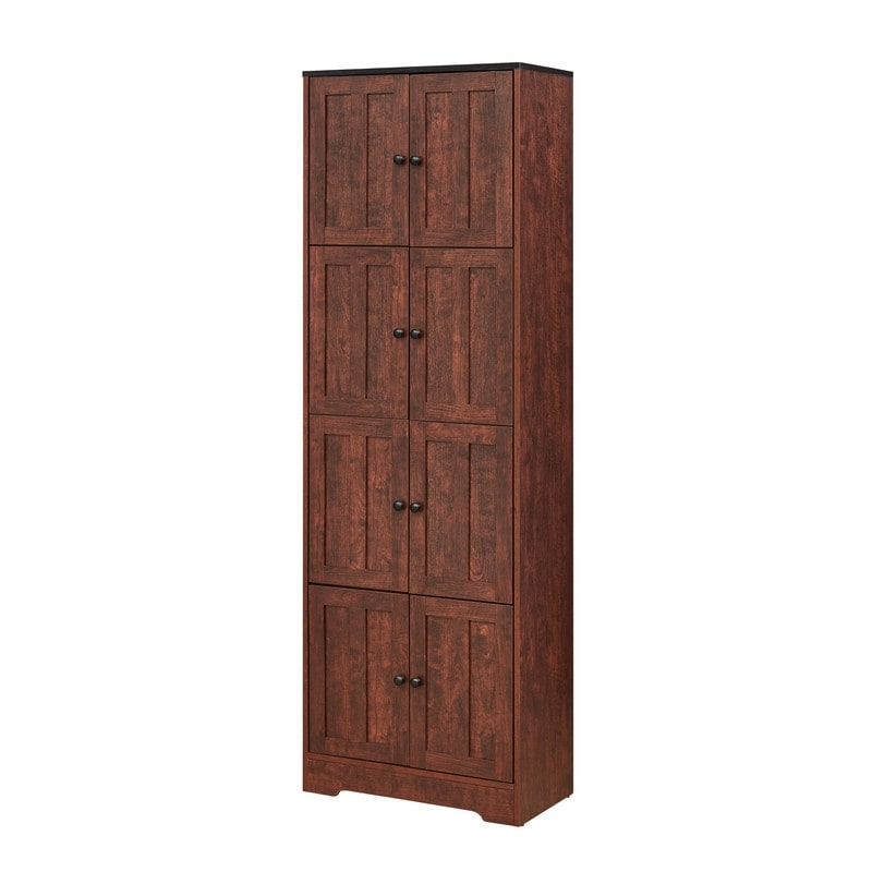 72.4'' Tall Storage Cabinet with 8 Doors and 4 Shelves