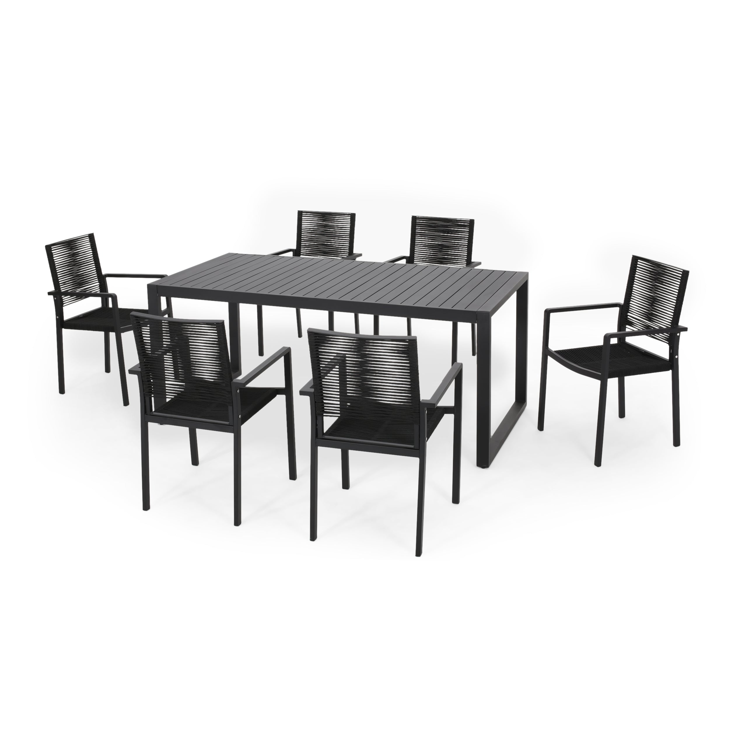 Aicha 6 Seater Aluminum Dining Set