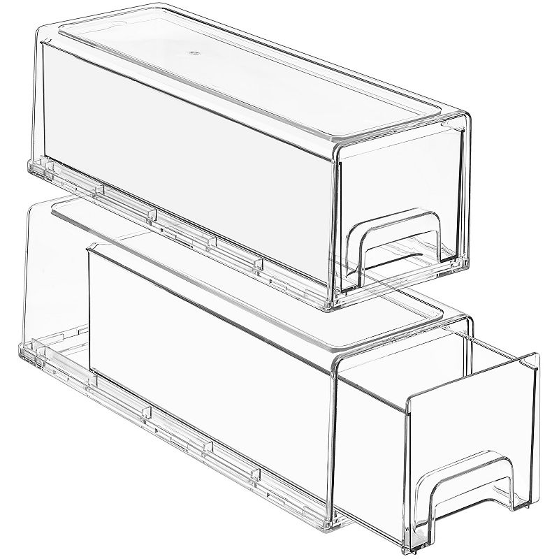 Sorbus Small Clear Stackable Pull Out Drawers