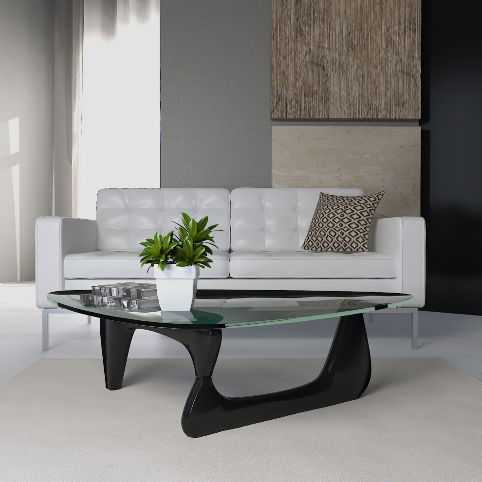 Leisuremod Imperial Triangle Coffee Table  Black  Ng52Bl   Midcentury   Console Tables   by Kolibri Decor  Houzz