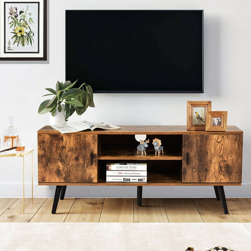 Gymax Industrial TV Stand Entertainment Center for TV's Up to 55\