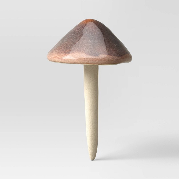 Traditional 3pk Ceramic Mushroom Pot Stake