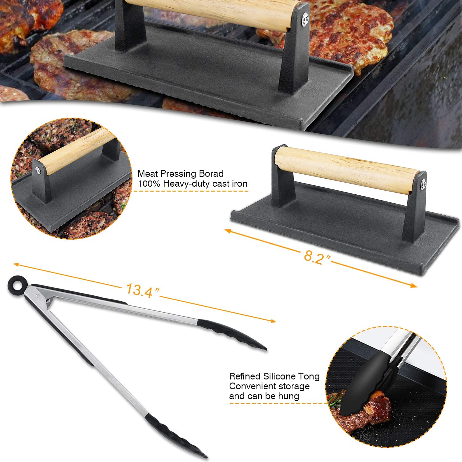 Griddle Flat Top Grill Accessories Tools Gift Kit for Blackstone, Camp Chef, Pit Boss, Cuisinart, Royal Gourmet