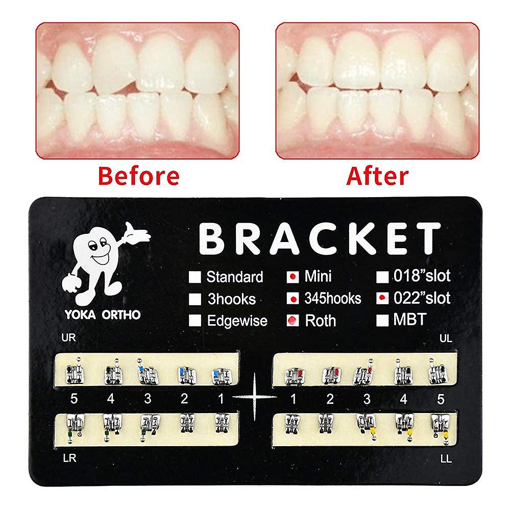 Dental Group 200pcs/pack Teeth Model Mini Roth Brackets Roth 022 Slot Bondable With Hook On 345