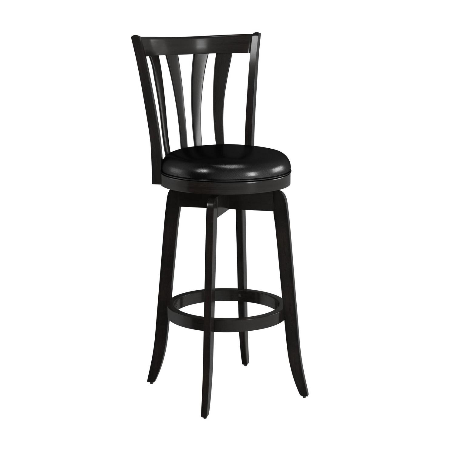 Hillsdale Furniture Savana 295  Wood Upholstered Bar Height Swivel Stool Black  Crowdfused