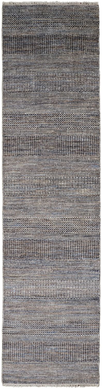 Caldecott Hand Knotted Dark and Warm Gray Rug by BD Fine