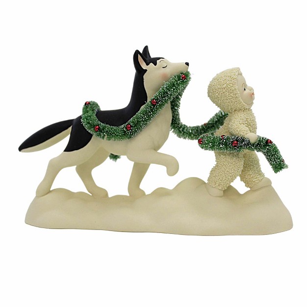 Snowbabies The Christmas Parade One Figurine 4 75 Inches Frosty Frolic Husky 6012339 Porcelain Multicolored