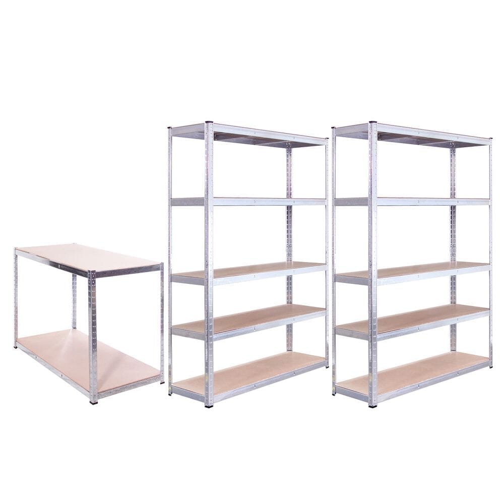 5 Tier Boltless Shelving Unit (set of 2) Plus Workbench