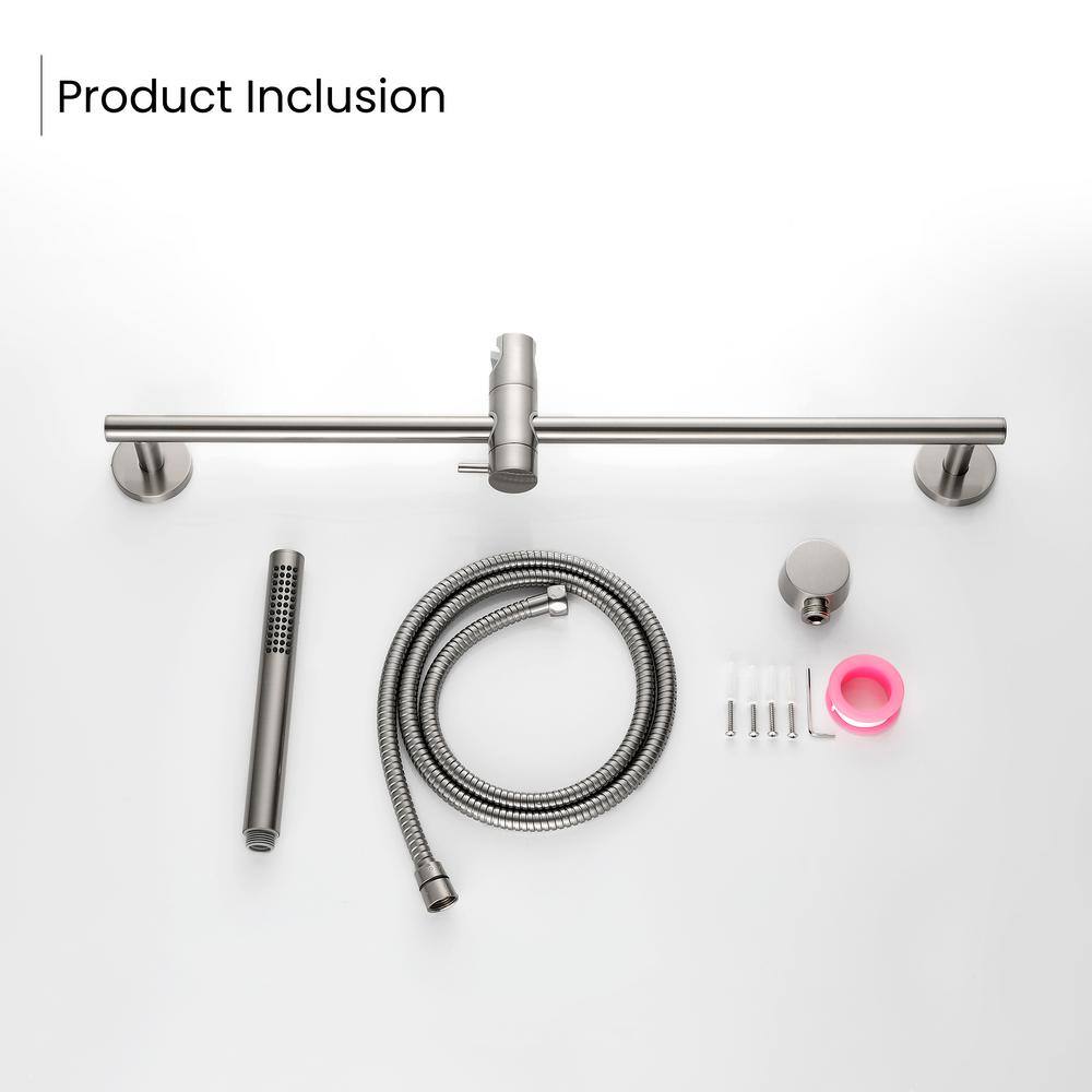 Utopia 4niture Krisha 1-Spray Eco-Performance Handheld Shower with Slide Bar in Brushed Nickel HATH3003NS