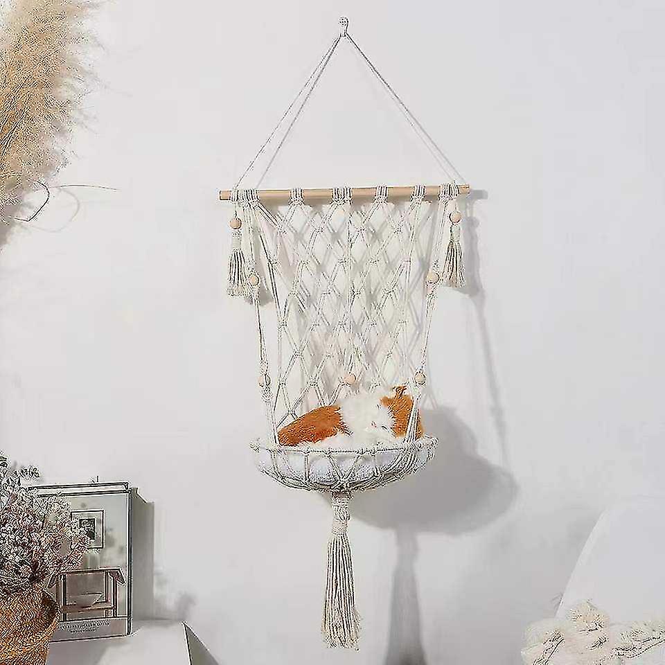 Large Lace Cat Hammock， Lace Hanging Swing Pet Bed Basket Home Pet Cat Accessories Dog Cat House Puppy Bed Gift