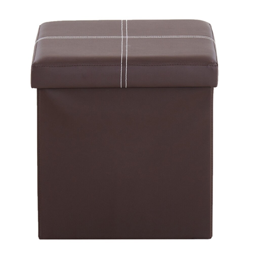 PVC MDF Foldable Storage Footstool with Anti Rust and Anti Skidding