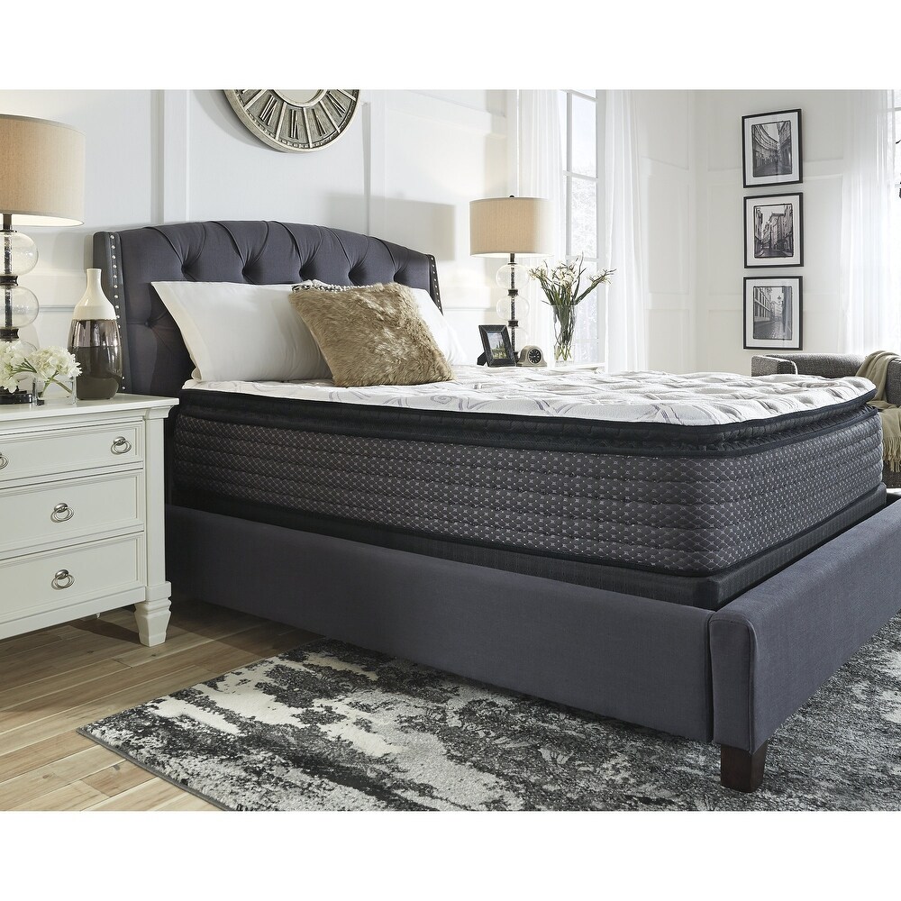 Signature Design by Ashley Limited Edition Pillowtop Black/White 2 Piece Mattress Package