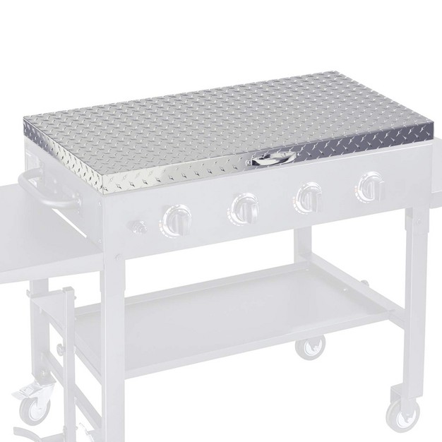 Griddle Cover With Waterproof Aluminum Diamond Plate And Stainless Steel Handle For Outdoor Bbq Hood Blackstone Griddle Accessories