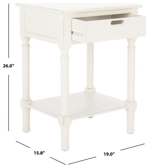 Landers 1 Drawer Accent Table   Traditional   Side Tables And End Tables   by Safavieh  Houzz