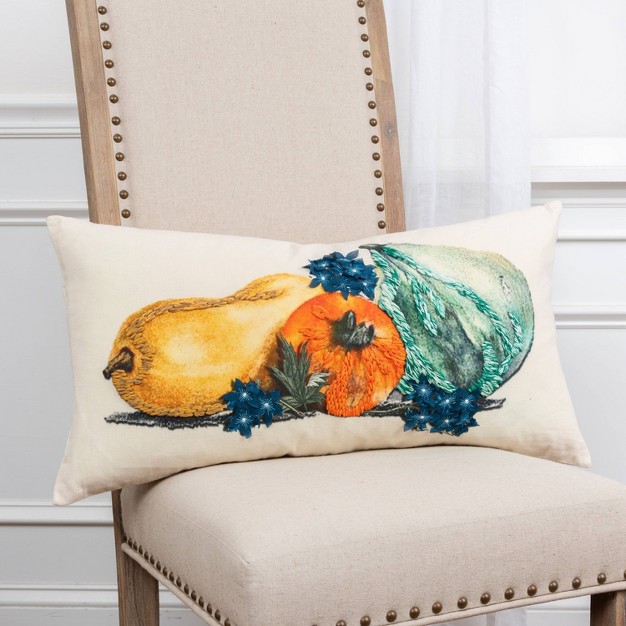 Oversized Gourds Lumbar Throw Pillow Rizzy Home