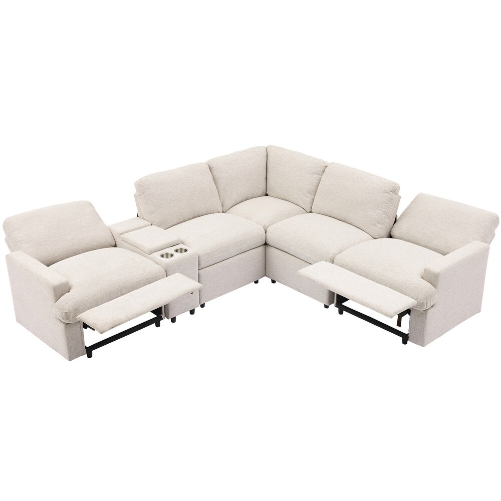 Power Recliner Corner Sofa Home Theater Reclining Sofa