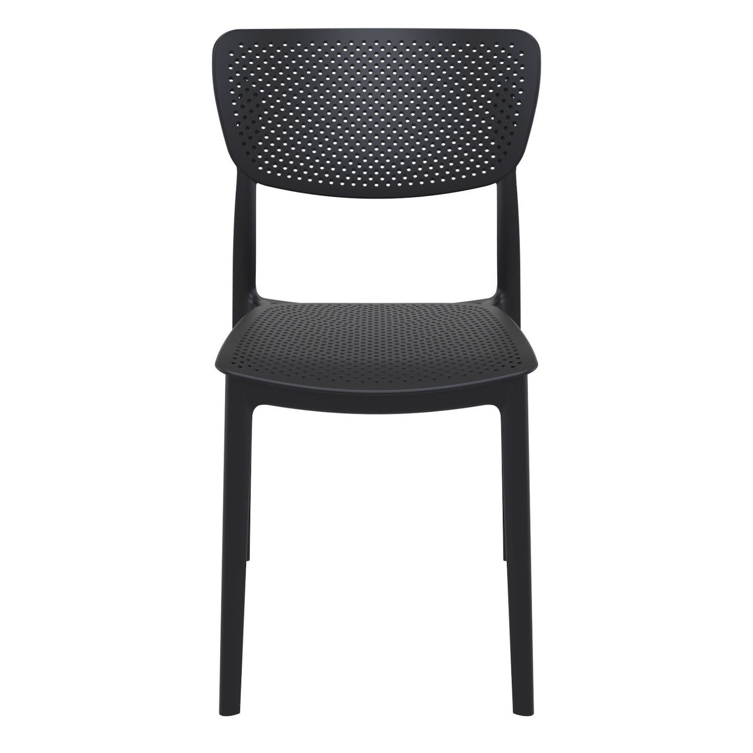 33 Black Stackable Patio Dining Chair