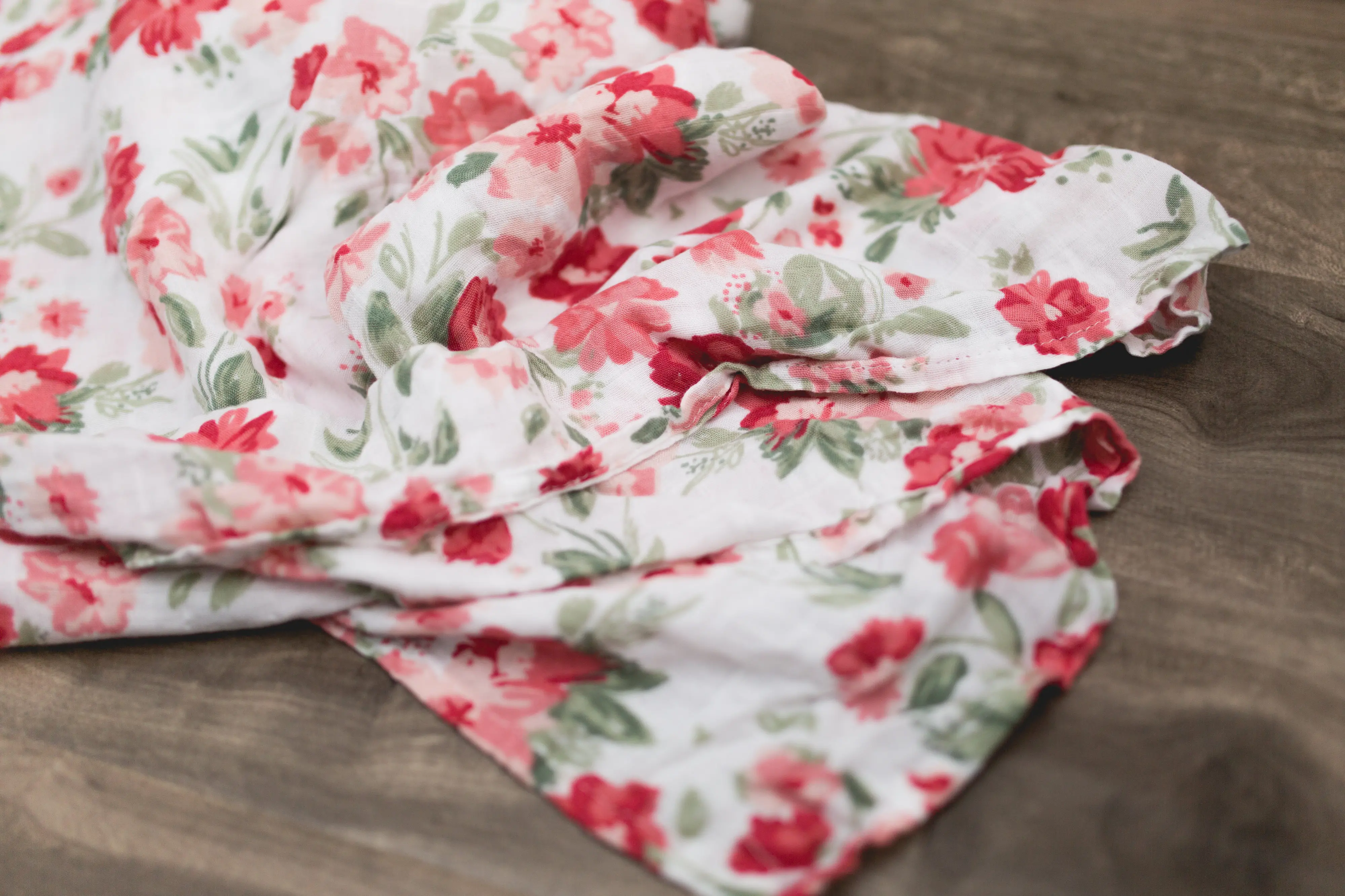 Spiced Blossom Bamboo Rayon and Cotton Muslin Swaddle Blanket