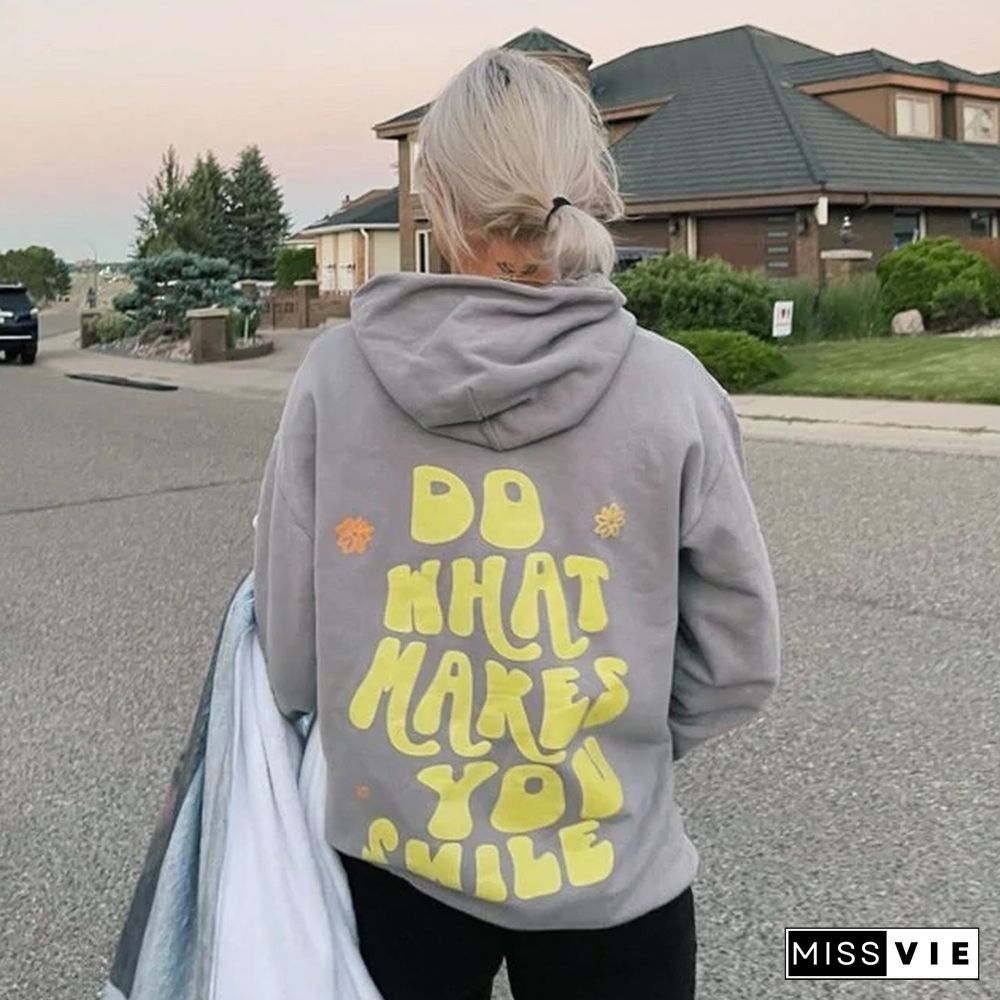 Do What Makes You Smile Oversized Hoodie