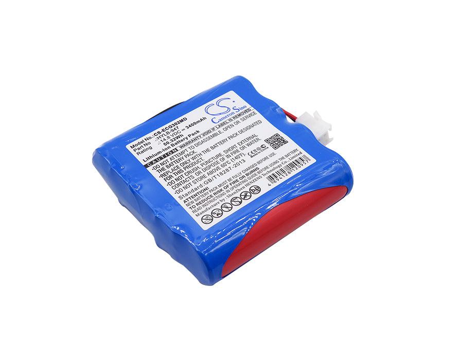 Biocare ECG3010 ECG3010 Digital 3channel ECG 3400mAh Medical Replacement Battery BatteryClerkcom Medical