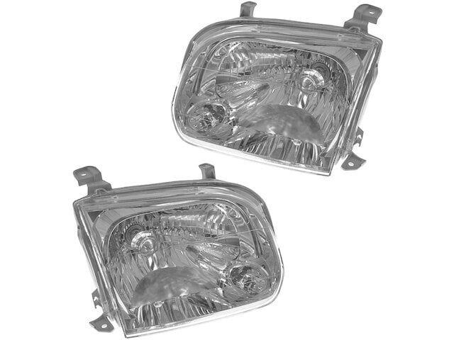 Headlight Assembly Set of 2 - Compatible with 2005 - 2006 Toyota Tundra (Double Cab)