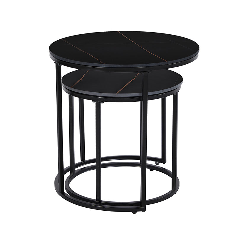 FLEX Nest of 2 Tables Sintered Stone - Black