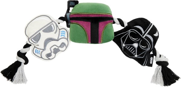 STAR WARS STORMTROOPER， BOBA FETT and DARTH VADER Plush with Rope Squeaky  Dog Toy