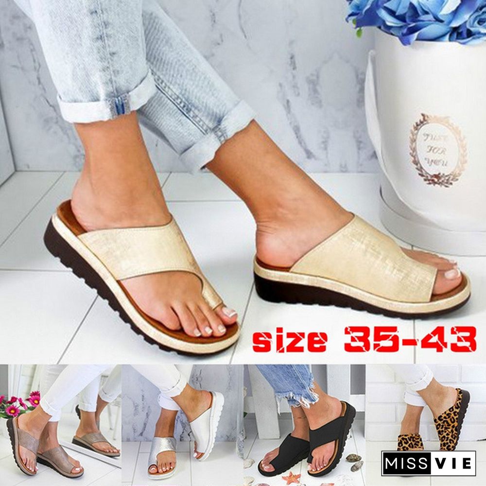 Womens Comfy Shoes Soft Platform Slippers Casual Artificial Suede Platform Sandals Flops Slip On Summer Beach Slippers