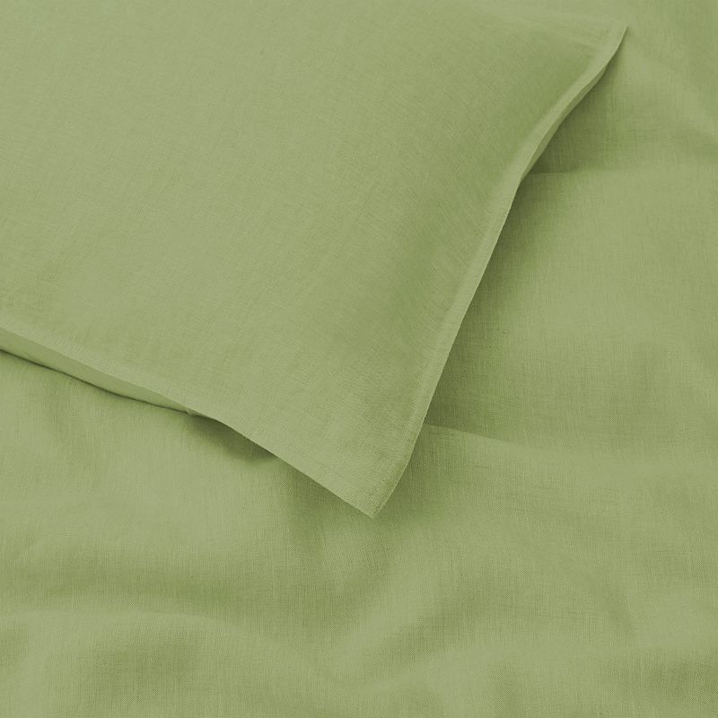 Unikome Premium Solid Soft 100% Flax Linen Duvet Cover Set