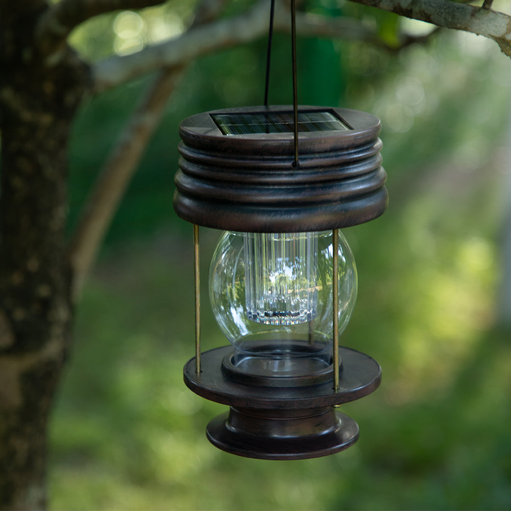 Solar Lantern Bright Outdoor Hanging Light with Handle for Patio Yard Garden and Table， 30 Lumen