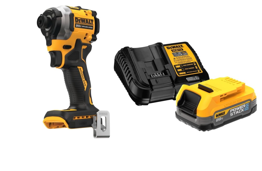 DEWALT ATOMIC 20V MAX 1/4闁?Impact Driver with POWERSTACK Starter Kit Bundle