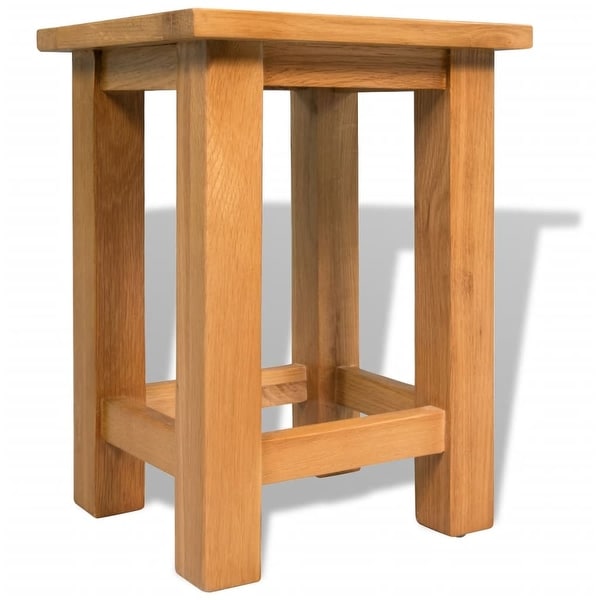 End Table Solid Oak Wood 10.6