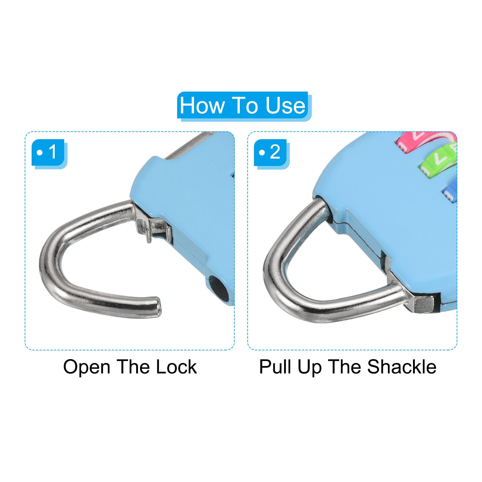 3 Digit Combination Padlock 6.5Ft Security Cable Bike Chain Lock， Green 1 Set