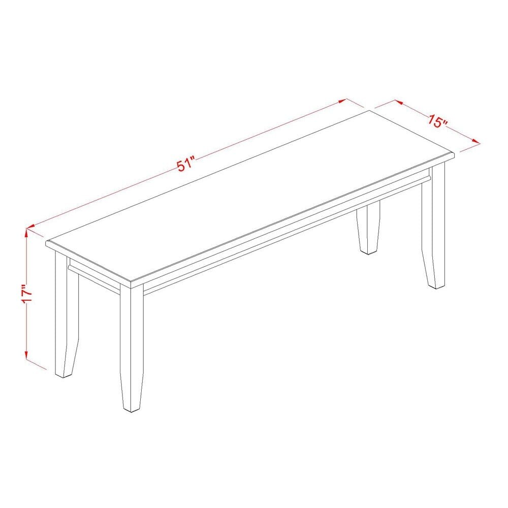 East West Furniture Kitchen Table Set  a Rectangle Dining Table and Linen Fabric Parson Chairs  Mahogany(Pieces Option)