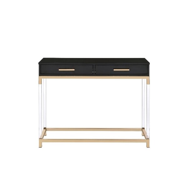 Coffee Table， Black and Gold Finish