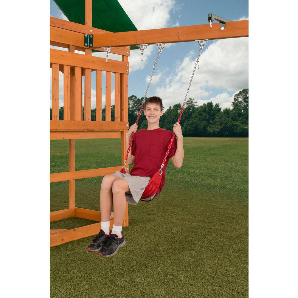 Creative Cedar Designs Ultimate Green Belt Swing Seat with Chains BP014-G