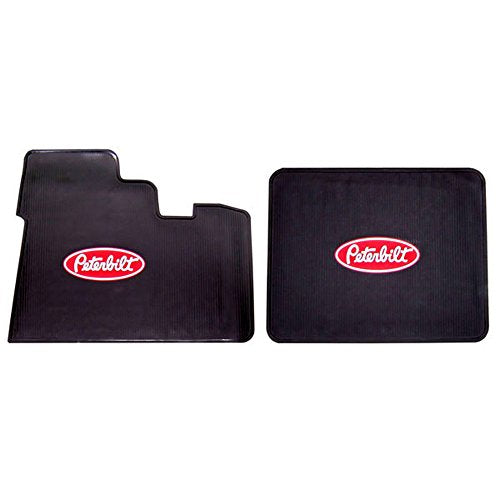 Peterbilt Motors Logo Rubber Semi Truck Front Set Floor Mats 2004 and Older